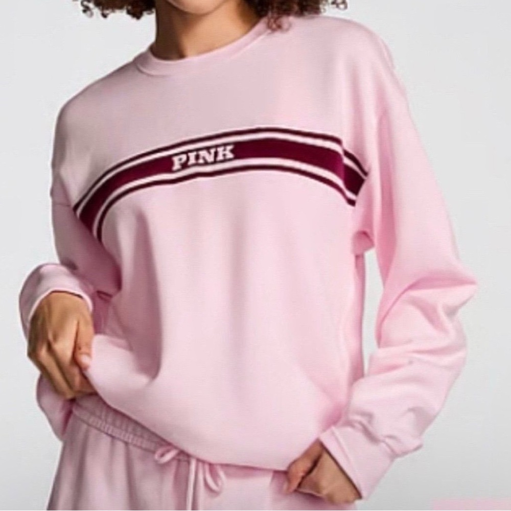 Victoria’s Secret Pink Women Ivy Fleece Crew Sweatshirt size M
